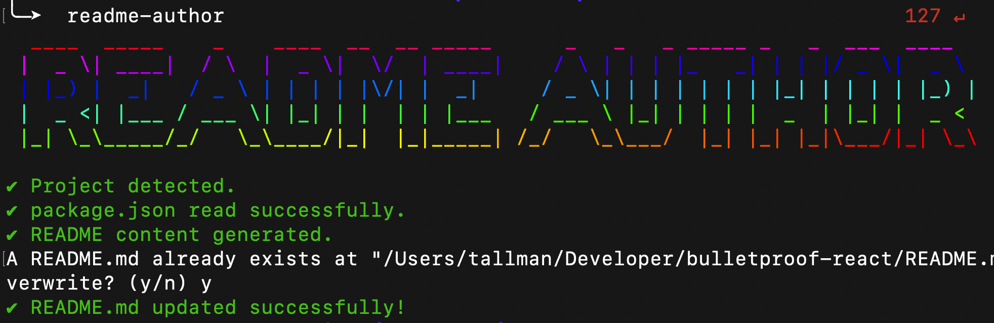 README Author preview